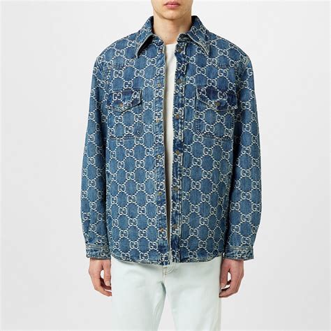 gucci jumbo gg denim jacket|Gucci denim jacket sale.